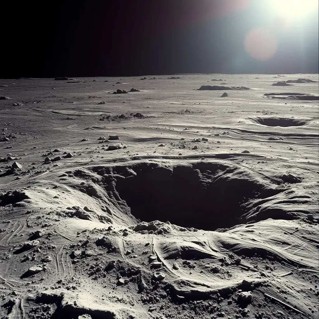 How did the SpaceX rocket crash create a crater on the Moon?